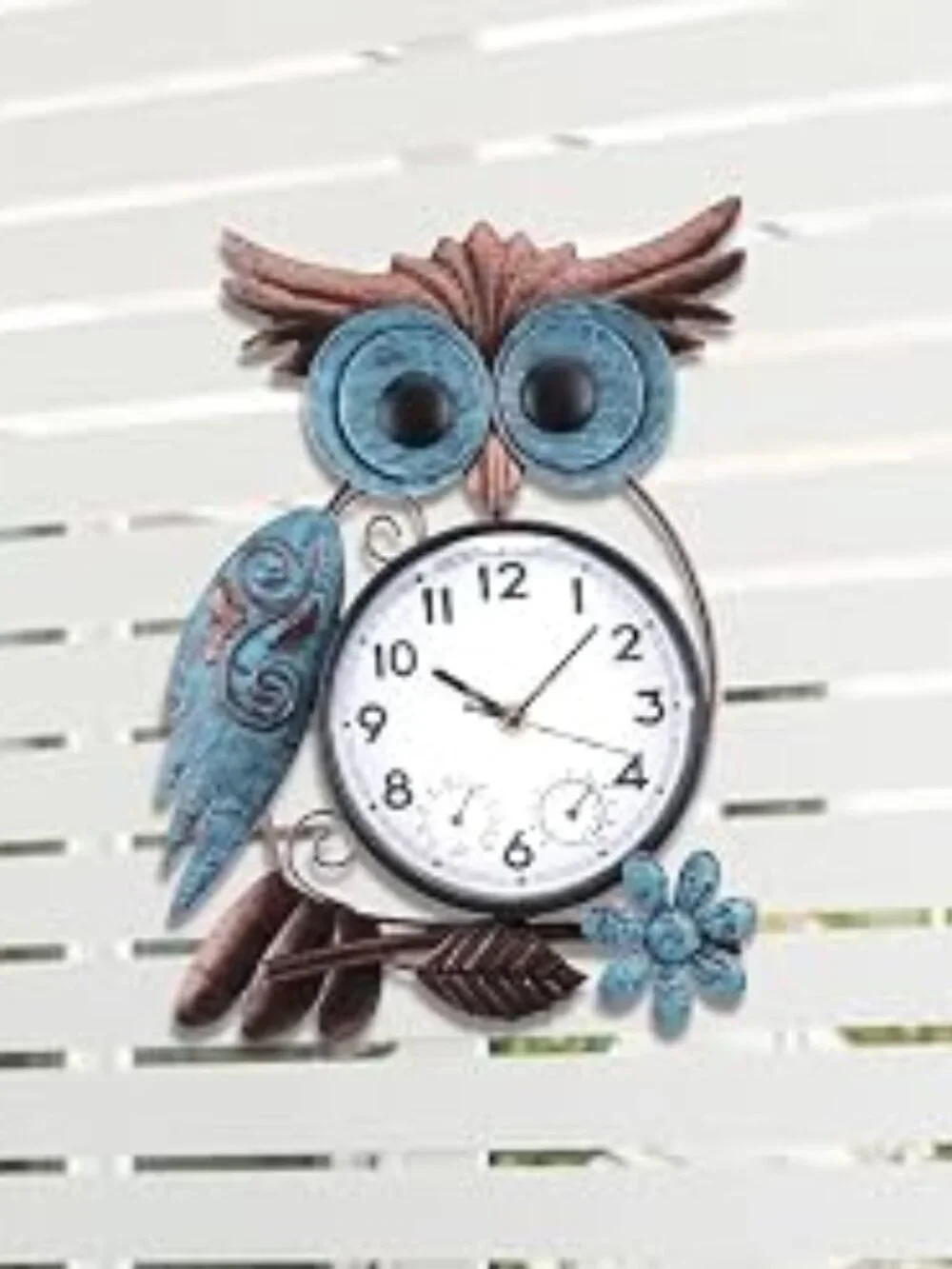 Owl Clock for Patio Pool Garden Home Decor